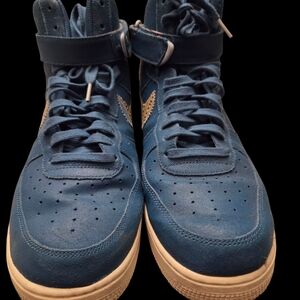 Men's Blue High-Top Sneakers